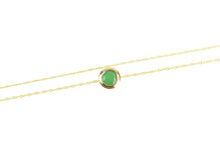 Load image into Gallery viewer, 14K 0.44 Ct Natural Emerald Solitaire Chain Necklace 19.5&quot; Yellow Gold