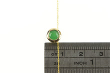 Load image into Gallery viewer, 14K 0.44 Ct Natural Emerald Solitaire Chain Necklace 19.5&quot; Yellow Gold