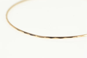 14K 1.3mm Vintage Stackable Sparkle Bangle Bracelet 8.5" Rose Gold