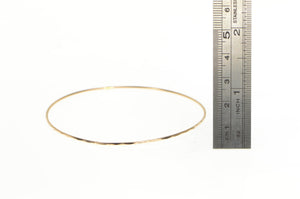 14K 1.3mm Vintage Stackable Sparkle Bangle Bracelet 8.5" Rose Gold