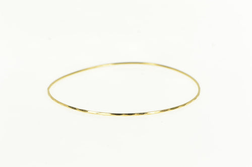14K 1.3mm Vintage Stackable Sparkle Bangle Bracelet 8.5