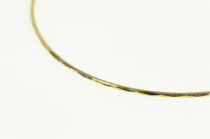 14K 1.3mm Vintage Stackable Sparkle Bangle Bracelet 8.5" Yellow Gold