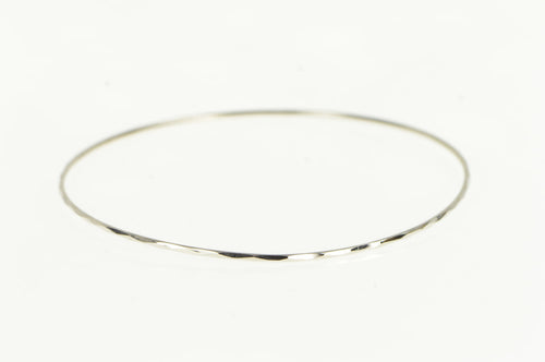 14K 1.3mm Vintage Stackable Sparkle Bangle Bracelet 8.5