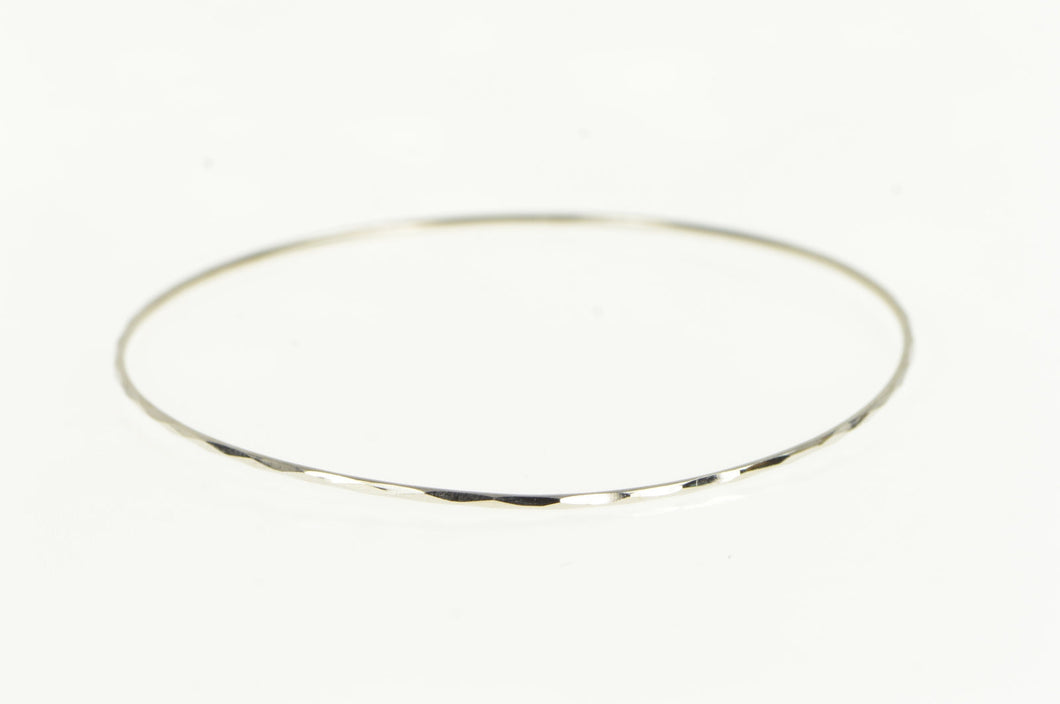 14K 1.3mm Vintage Stackable Sparkle Bangle Bracelet 8.5