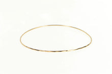 Load image into Gallery viewer, 14K 1.3mm Vintage Stackable Sparkle Bangle Bracelet 8.5&quot; Rose Gold