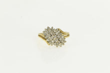 Load image into Gallery viewer, 14K 0.51 Ctw Diamond Waterfall Cluster Vintage Ring Yellow Gold