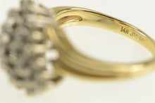 Load image into Gallery viewer, 14K 0.51 Ctw Diamond Waterfall Cluster Vintage Ring Yellow Gold
