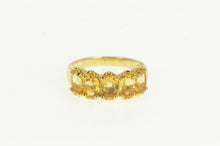 Load image into Gallery viewer, Sterling Silver Five Stone Oval Citrine Vintage Statement Ring
