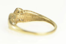 Load image into Gallery viewer, 10K Diamond Wavy Criss Cross Vintage Statement Ring Yellow Gold