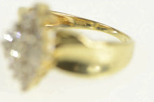 Load image into Gallery viewer, 10K 0.45 Ctw Squared Diamond Cluster Statement Ring Yellow Gold