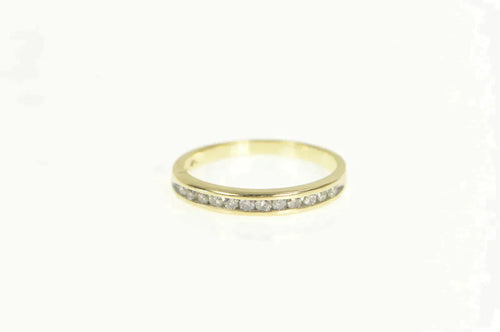 10K 0.30 Ctw Diamond Channel Wedding Band Ring Yellow Gold
