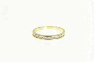 10K 0.30 Ctw Diamond Channel Wedding Band Ring Yellow Gold