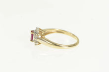 Load image into Gallery viewer, 10K Natural Ruby Diamond Halo Engagement Ring Yellow Gold