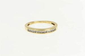 10K Diamond Classic Channel Wedding Band Ring Yellow Gold