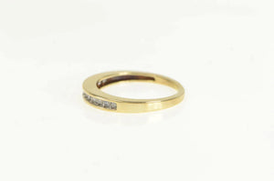 10K Diamond Classic Channel Wedding Band Ring Yellow Gold