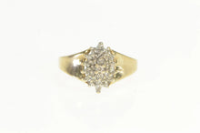 Load image into Gallery viewer, 10K Marquise Diamond Cluster Vintage Statement Ring Yellow Gold