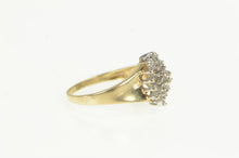Load image into Gallery viewer, 10K Marquise Diamond Cluster Vintage Statement Ring Yellow Gold