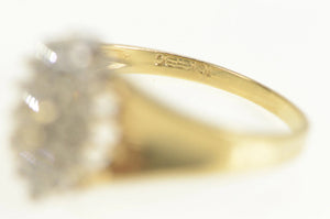 10K Marquise Diamond Cluster Vintage Statement Ring Yellow Gold