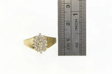 Load image into Gallery viewer, 10K Marquise Diamond Cluster Vintage Statement Ring Yellow Gold