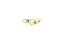 Load image into Gallery viewer, 14K Oval Natural Opal Diamond Accent Vintage Ring Yellow Gold