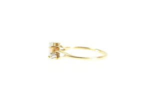 14K Oval Natural Opal Diamond Accent Vintage Ring Yellow Gold