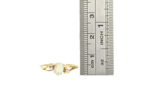 Load image into Gallery viewer, 14K Oval Natural Opal Diamond Accent Vintage Ring Yellow Gold