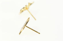 Load image into Gallery viewer, 14K Dot Pattern Two Tone Star Fish Stud Earrings Yellow Gold