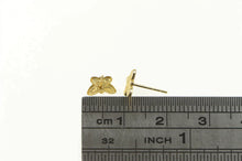 Load image into Gallery viewer, 14K Butterfly Change Symbol Vintage Stud Earrings Yellow Gold