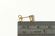 Load image into Gallery viewer, 14K Trillion Tanzanite Solitaire Single Stud Earring Yellow Gold