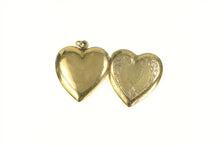 Load image into Gallery viewer, Gold Filled Floral Vine Engraved Heart Photo Picture Locket Pendant
