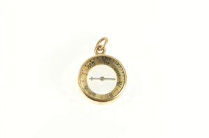 14K Articulated 3D Compass Navigation Travel Charm/Pendant Yellow Gold