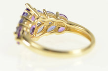 Load image into Gallery viewer, 14K Amethyst Iolite Tanzanite Marquise Cluster Ring Yellow Gold