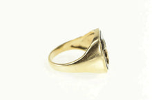 Load image into Gallery viewer, 10K N Black Onyx Diamond Men&#39;s Monogram Ring Yellow Gold