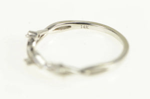 14K Crown of Thorns Diamond Wedding Band Ring White Gold