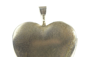Sterling Silver 14k Gold Filigree Heart Photo Picture Locket Pendant