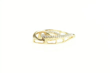 Load image into Gallery viewer, 10K Diamond Inset Layered Heart Love Symbol Pendant Yellow Gold