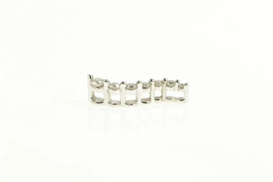10K Graduated Diamond Wavy Journey Path Pendant White Gold