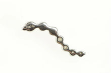 Load image into Gallery viewer, 10K Graduated Diamond Wavy Journey Path Pendant White Gold