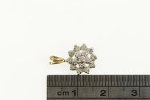 Load image into Gallery viewer, 10K Classic Diamond Flower Cluster Vintage Pendant Yellow Gold