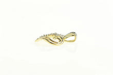 Load image into Gallery viewer, 10K Curvy Diamond Classic Heart Love Symbol Pendant Yellow Gold