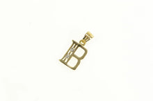 Load image into Gallery viewer, 14K Diamond B Monogram Initial Letter Name Charm/Pendant Yellow Gold
