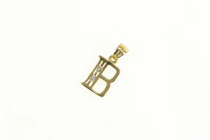 14K Diamond B Monogram Initial Letter Name Charm/Pendant Yellow Gold