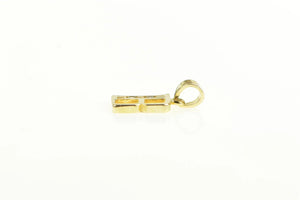 14K Diamond B Monogram Initial Letter Name Charm/Pendant Yellow Gold