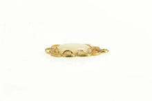 Load image into Gallery viewer, 14K Oval Opal Retro Scroll Filigree Statement Charm/Pendant Yellow Gold
