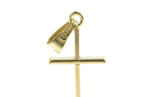 14K Classic Vintage Cross Christian Faith Retro Charm/Pendant Yellow Gold