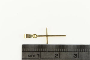 14K Classic Vintage Cross Christian Faith Retro Charm/Pendant Yellow Gold