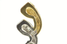 Load image into Gallery viewer, 10K Two Tone Diamond Swirl Spiral Design Vintage Pendant Yellow Gold