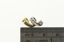 Load image into Gallery viewer, 10K Two Tone Diamond Swirl Spiral Design Vintage Pendant Yellow Gold