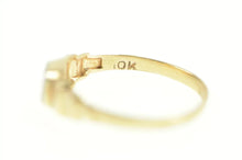 Load image into Gallery viewer, 10K Squared Stair Step Childs Baby Engravable Ring Yellow Gold