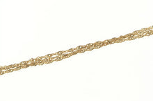 Load image into Gallery viewer, 10K Layered Rolling Twist Link Three Chain Rolling Necklace 16.5&quot; Rose Gold